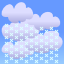 Overcast, heavy snow